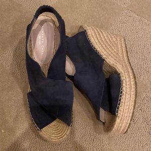 Worn 2 times! KENNETH COLE Navy Suede Espadrilles
